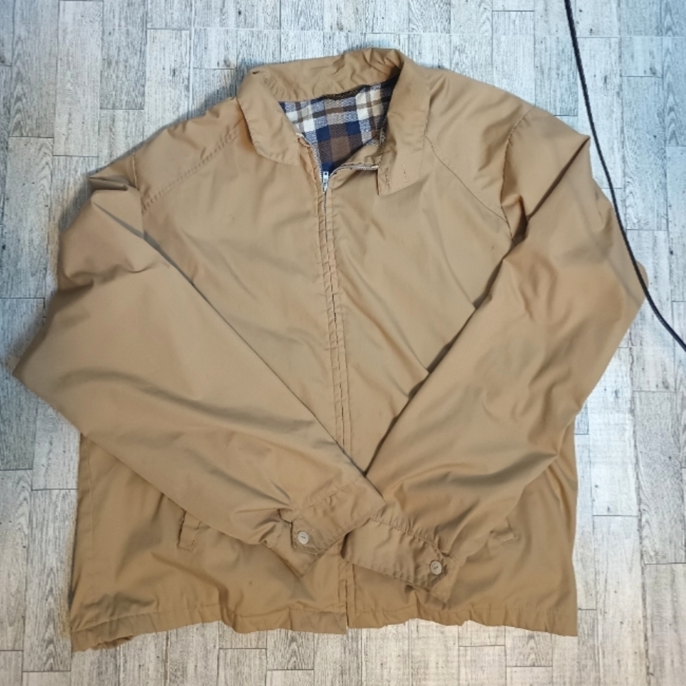 John Blair Menswear Full Zip Sport Jacket  Work Coat 2XL Tan